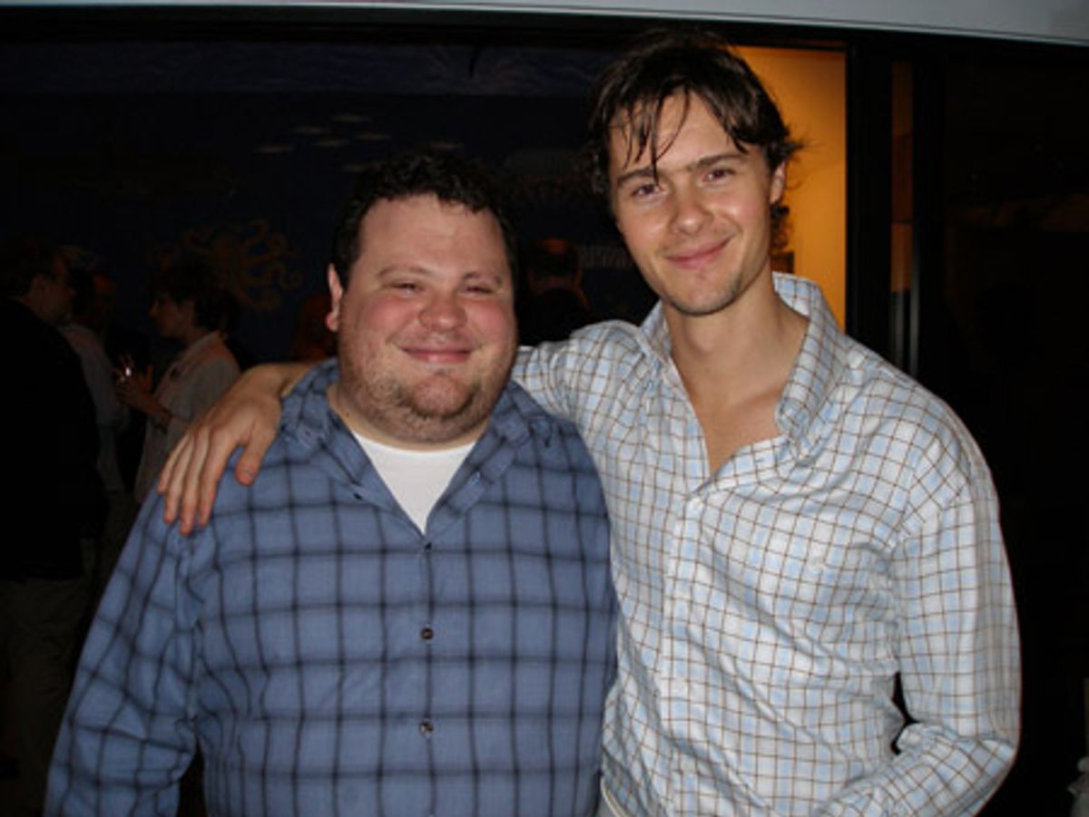 Director of Artistic Development Mike Grenham and student Simon Miller
 at 