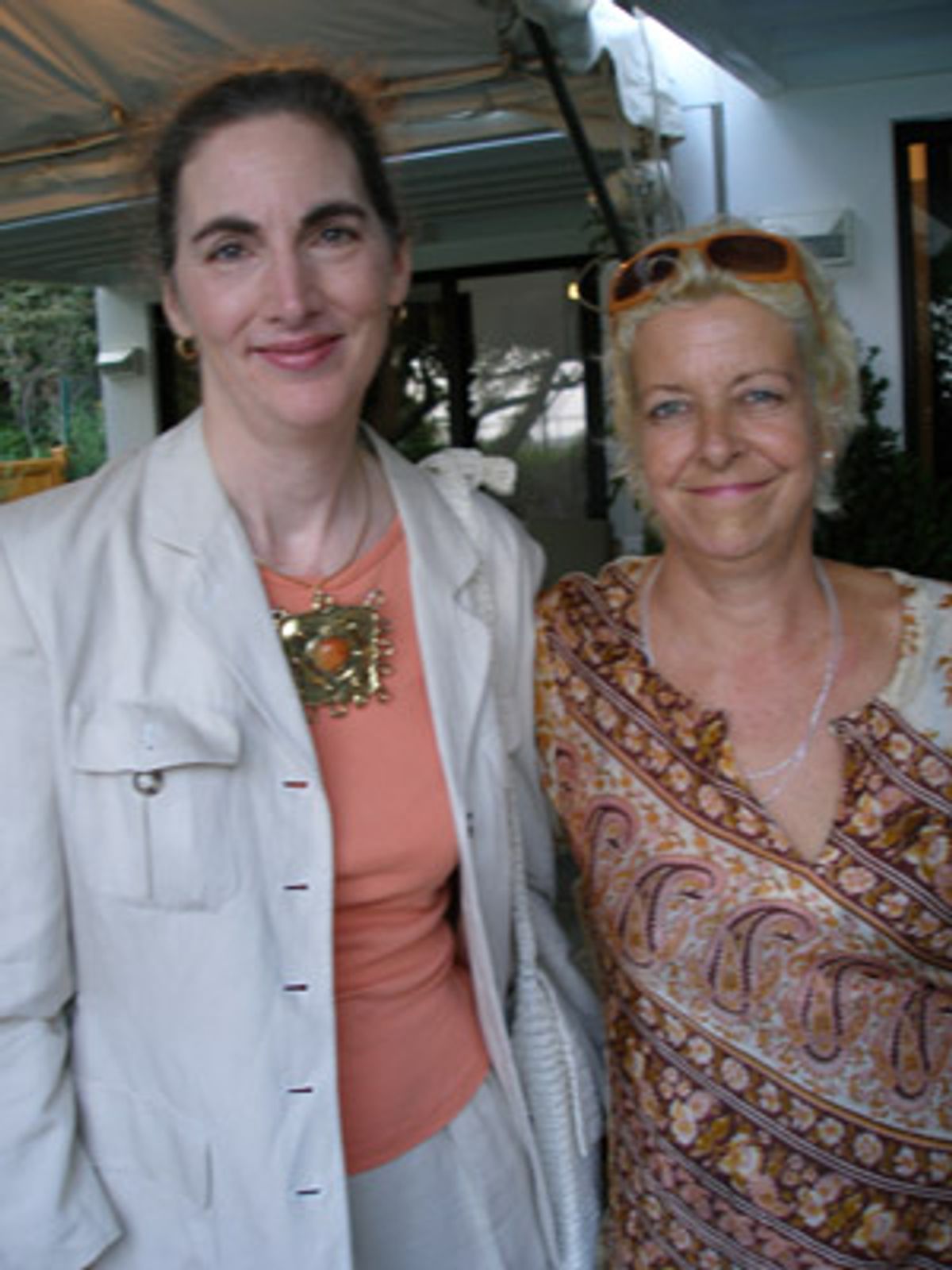 Author Gail Levin and artist Julie Keyes
 at 