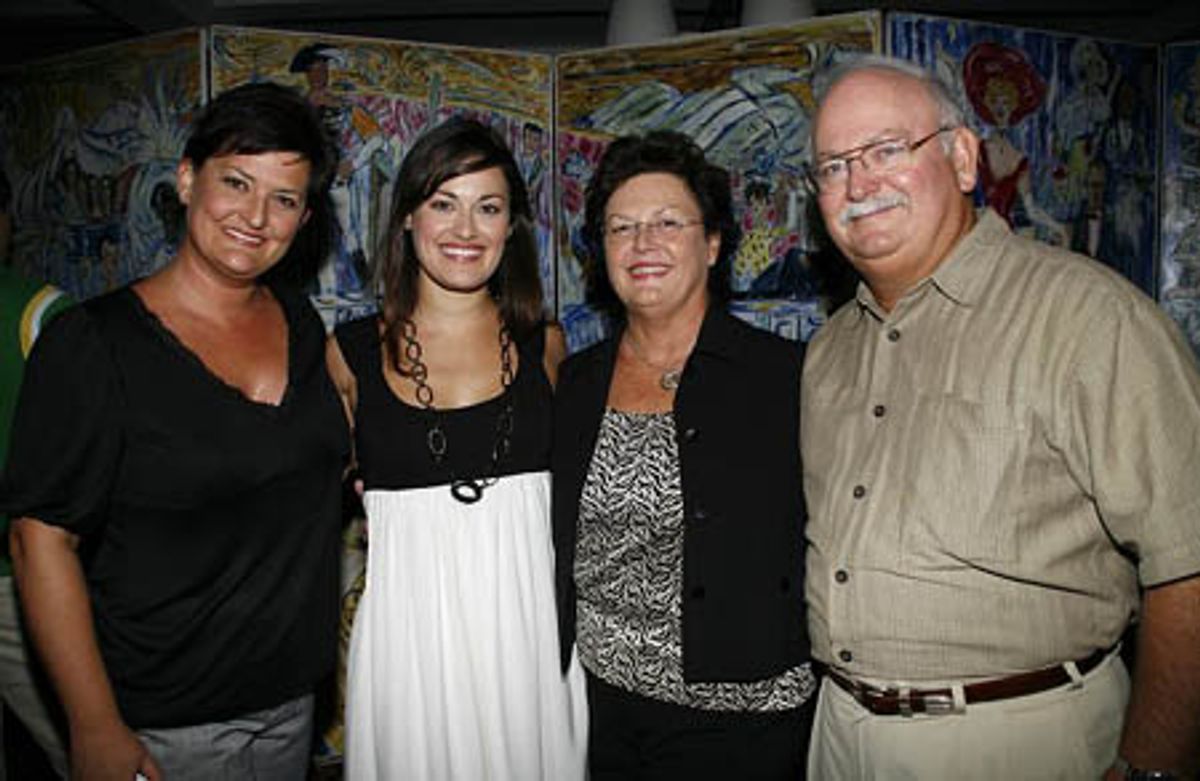 Ashley Brown with her family at Brown & Lee Reveal Sardi's Caricatures