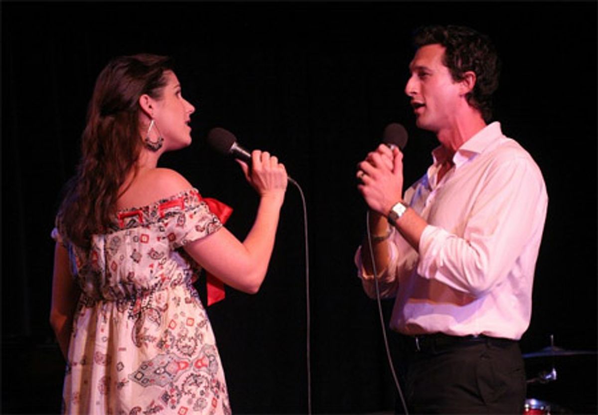 Stephanie J. block and Aaron Lazar at 