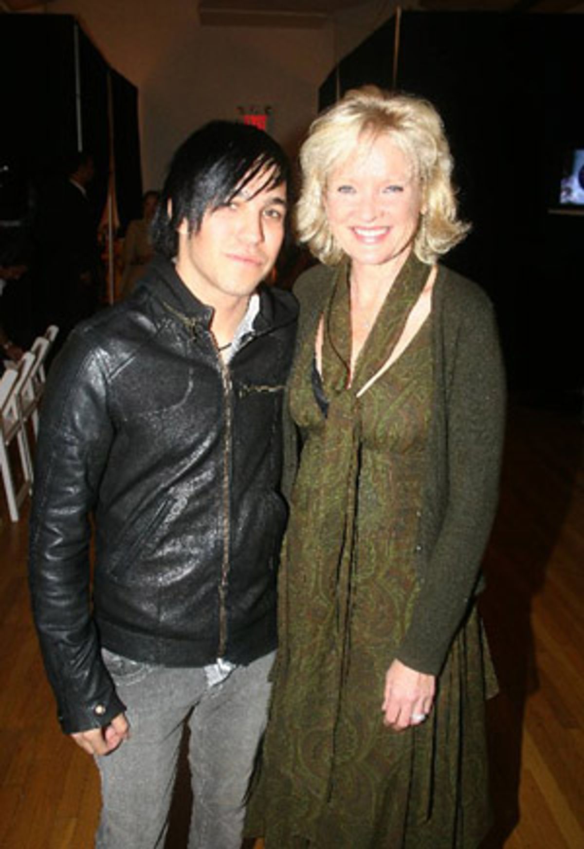 Pete Wentz and Christine Ebersole at Ebersole at Malan's Spring 2008 Show