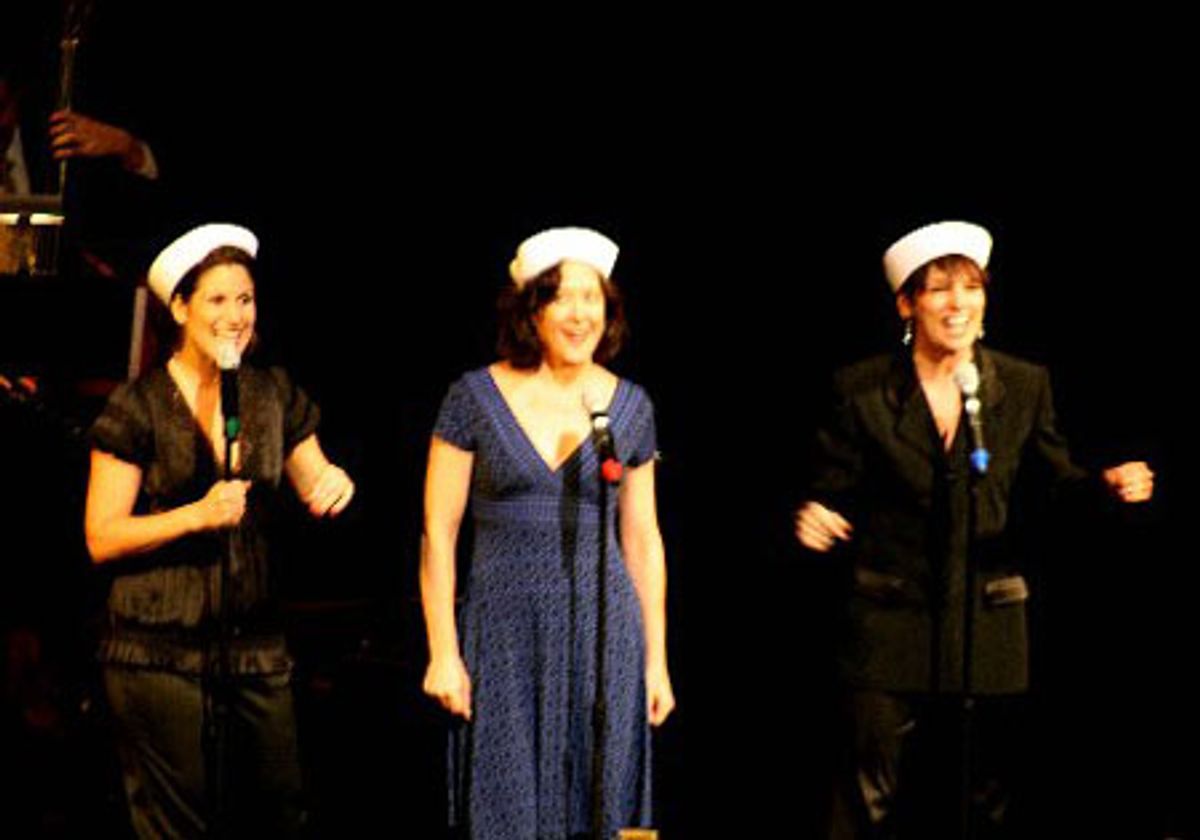 Stephanie J. Block, Karen Ziemba and Beth Leavel at Betty Comden Tribute, Great Women Salute