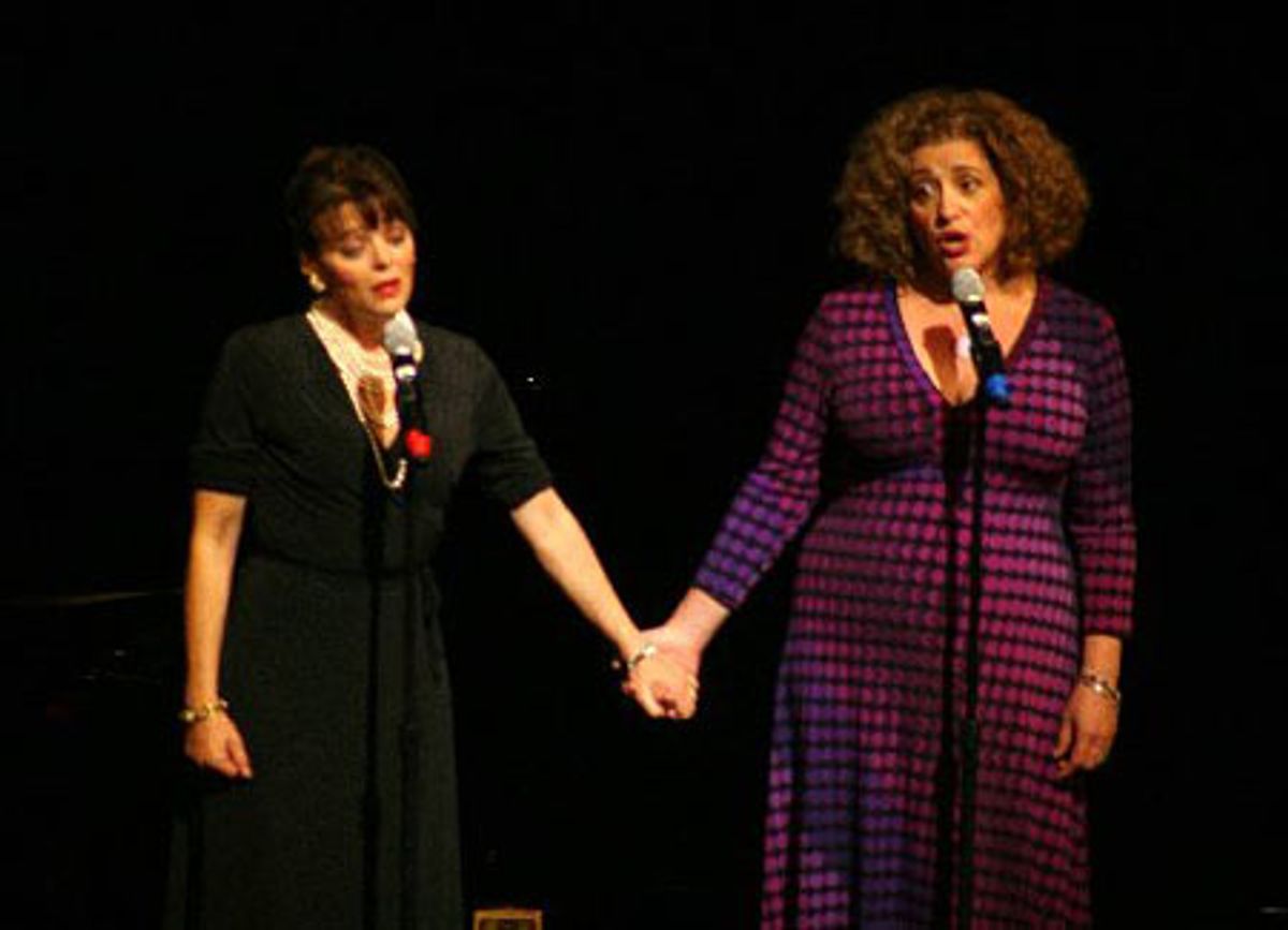 Judith Blazer and Mary Testa at Betty Comden Tribute, Great Women Salute