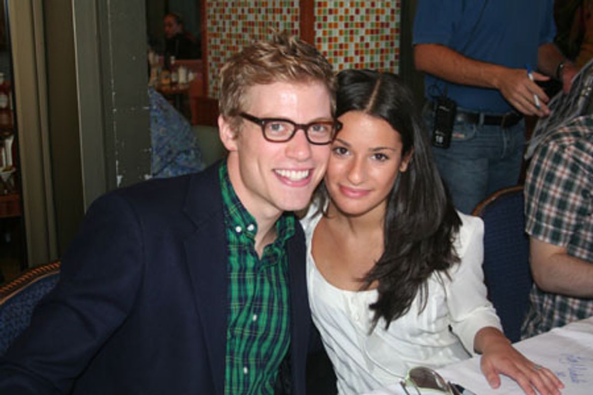 Barrett Foa (upcoming 'Stephen Schwartz: Magic to Do') and Lea Michele (Spring Awakening) at 