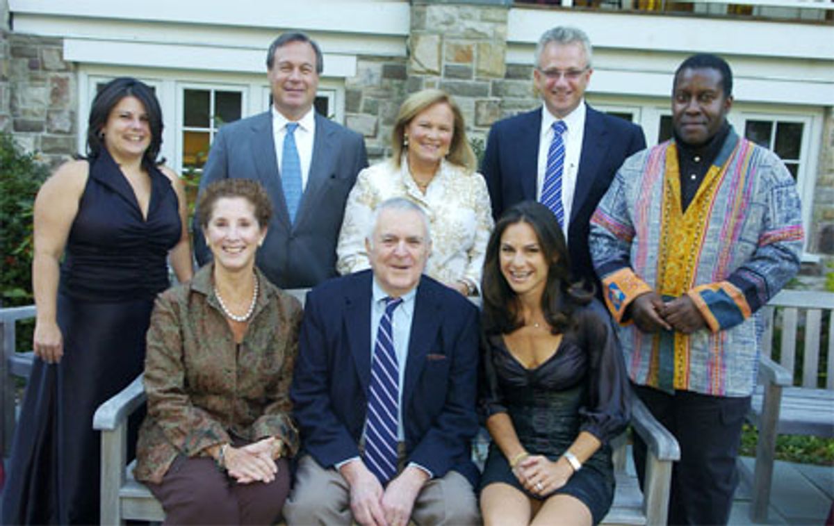 Coordinating Westport Country Playhouse's celebration of John Kander last night, were (from left, seated) Barbara Streicker, with guest of honor John Kander, and Kim Harizman. Standing: Jodi Schoenbrun Carter (Playhouse Managing Director), Jeffrey Kindler at 