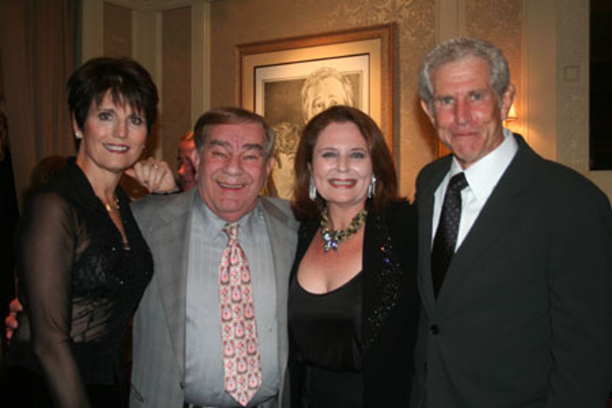 Lucie Arnaz, Friars Club Dean Freddie Roman, Randie Levine-Miller and Tony Roberts at 