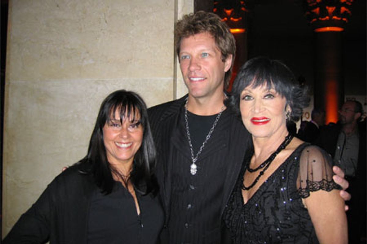 Chita Rivera and her daughter Lisa Mordente meet honoree Jon Bon Jovi at Recording Academy Honors 'West Side Story'