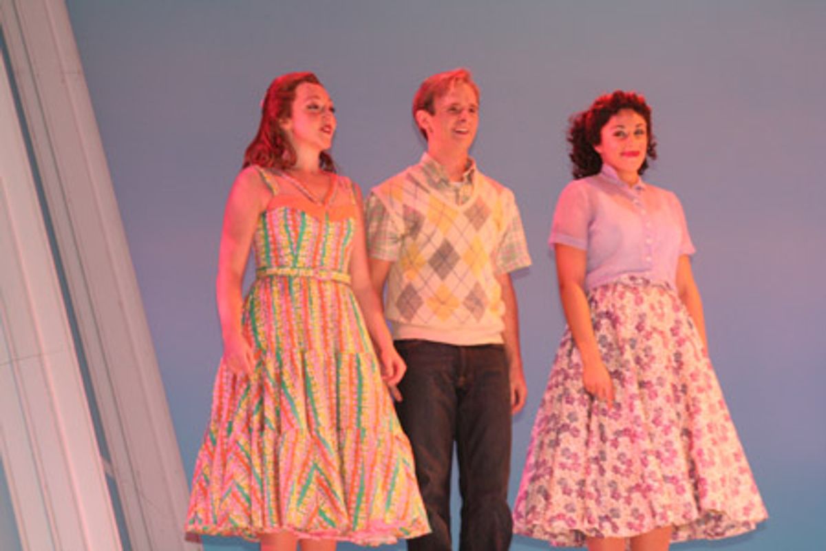 Lauren Parsons, Scott Barnhardt and Andrea Dora at 'Happy Days' Opens at Papermill