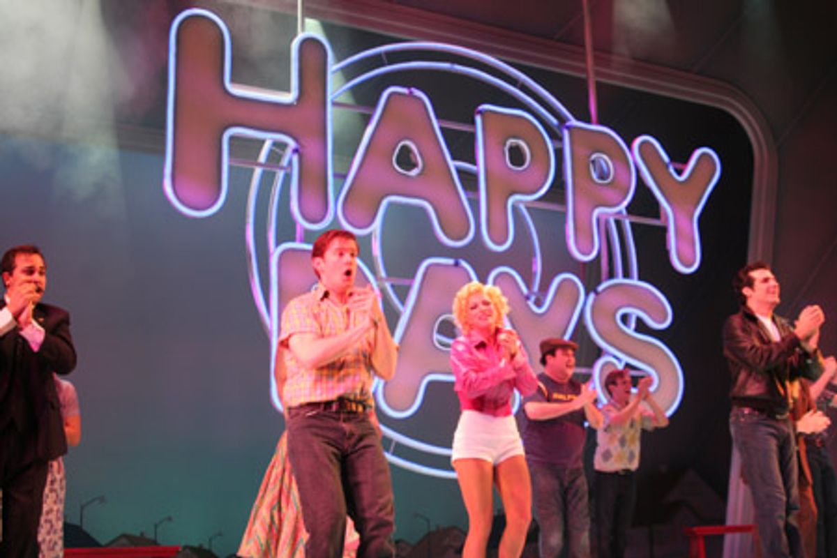 Rory O'Malley, Felicia Finley and cast at 