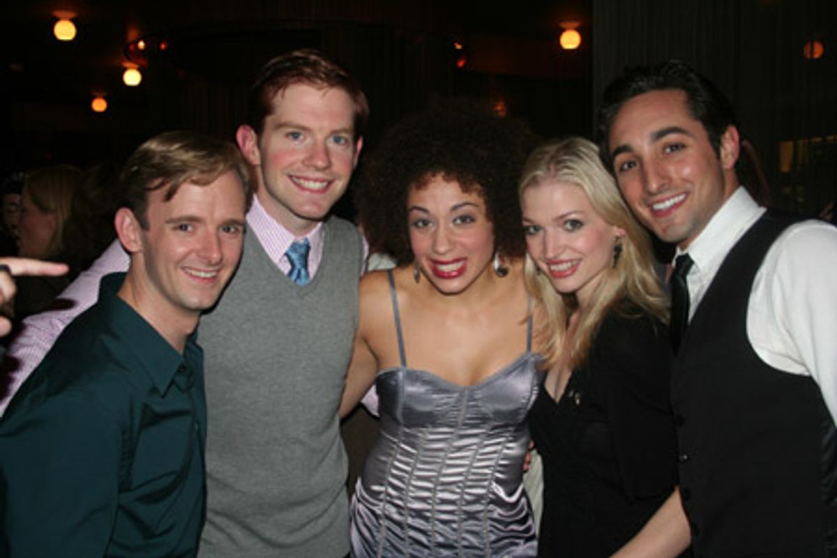 Scott Barnhardt, Rory O'Malley, Andrea Dora, Julia Burrows (Lori Beth) and Eric Schneider (Chachi) at 