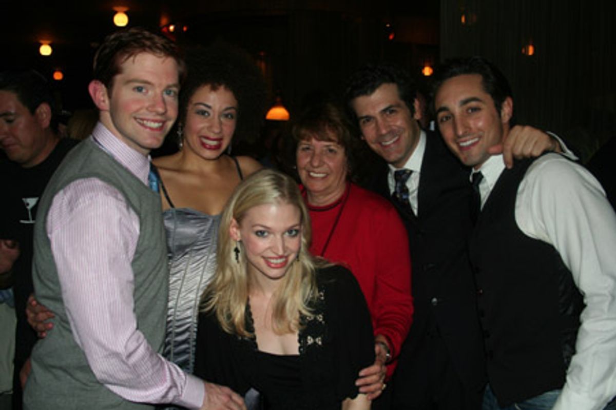 Rory O'Malley, Andrea Dora, Julia Burrows, Ronny Hallin (Falcon Theatre, Burbank, CA), Joey Sorge (The Fonz) and Eric Schneider (Chachi) at 