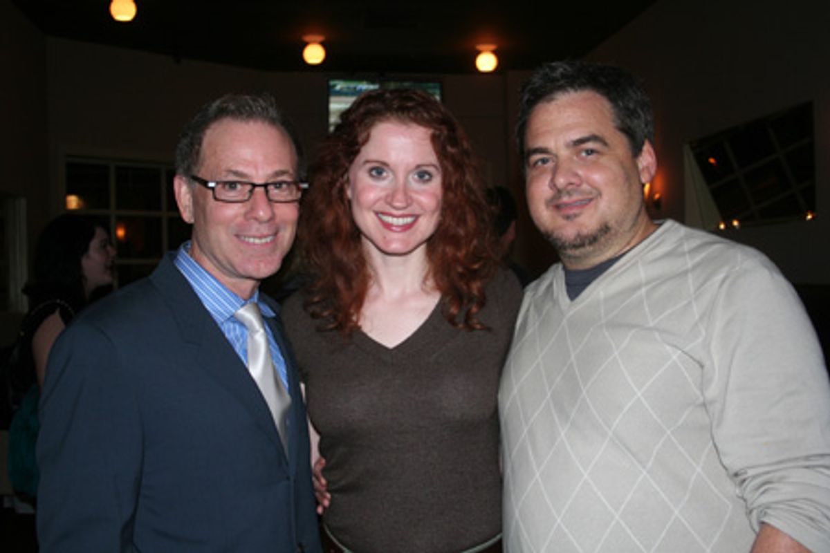 Patrick Parker (Paper Mill Artistic Associate), Christiane Noll (upcoming off-broadway's Frankenstein) and Bill Evans at 