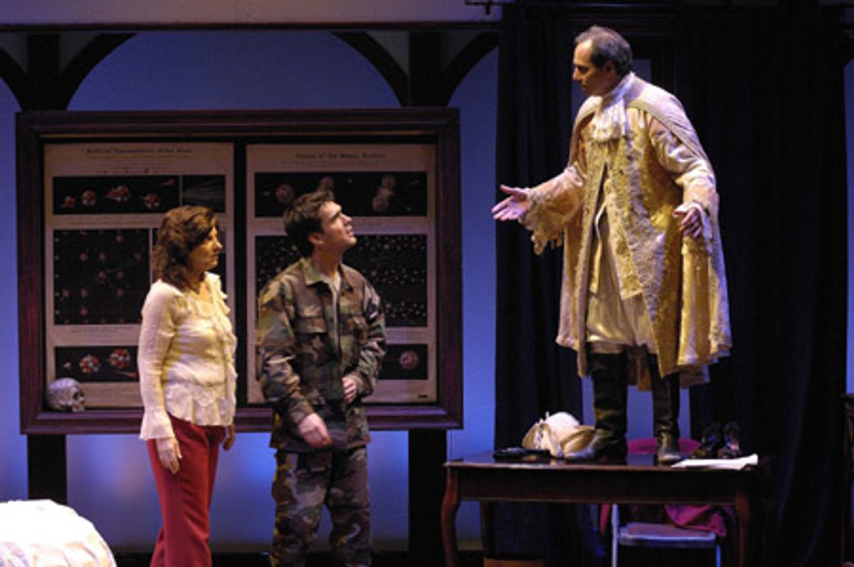 Christine Farrell (as Elena Reyes de Escalante), Dan Domingues (as Comandante X), and Chris Ceraso (as Antonio Reyes) at 