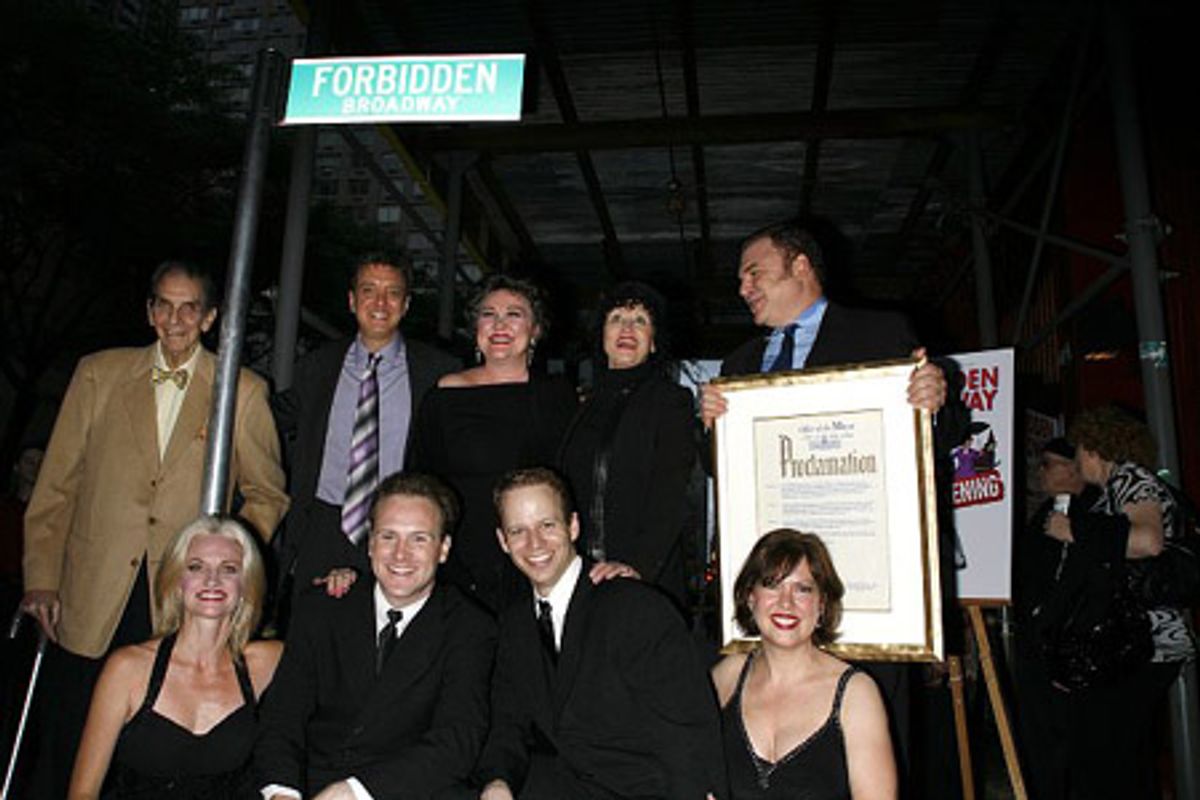 front row: Janet Dickinson, James Donegan, Jared Bradshaw, and Valerie Fagan
back row: Alvin Colt, Producer John Freedson, Nora Mae Lyng, Chita Rivera, Gerard Alessandrini at 
