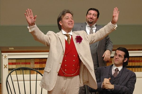 Oscar Wilde (left, JM Richardson) lectures University students on the English Renaiss Photo