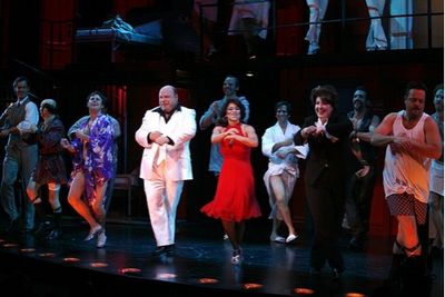 Kevin Chamberlin and Rosie Perez with cast in "The Last Dance" Photo