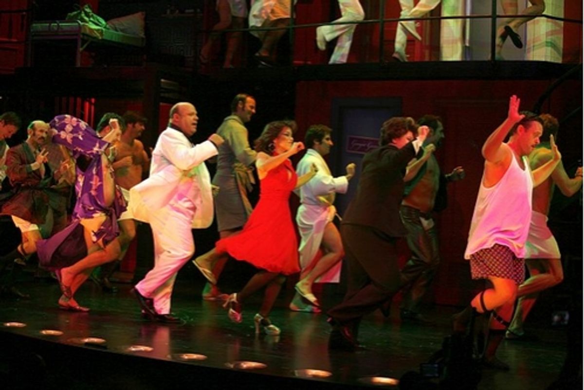 Kevin Chamberlin and Rosie Perez with the cast at 