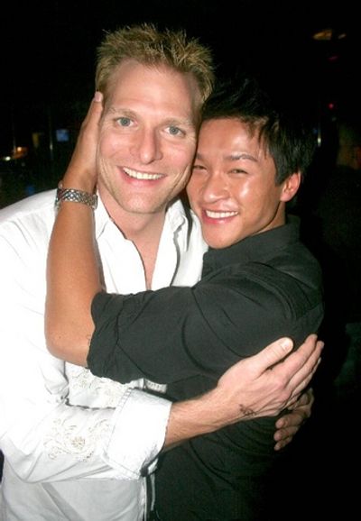 Jaymes Hodges and Ethan LePhong, stars of the film Naked Boys Singing! Photo