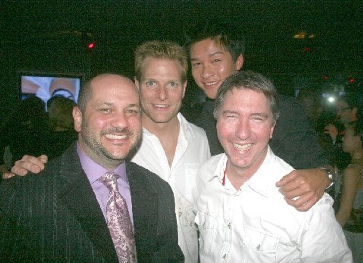Carl White (Stage Producer), Jaymes Hodges, Ethan LePhong and Kirkland Tibbles at 