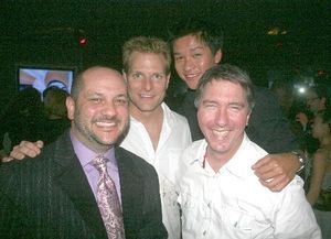 Carl White (Stage Producer), Jaymes Hodges, Ethan LePhong and Kirkland Tibbles Photo