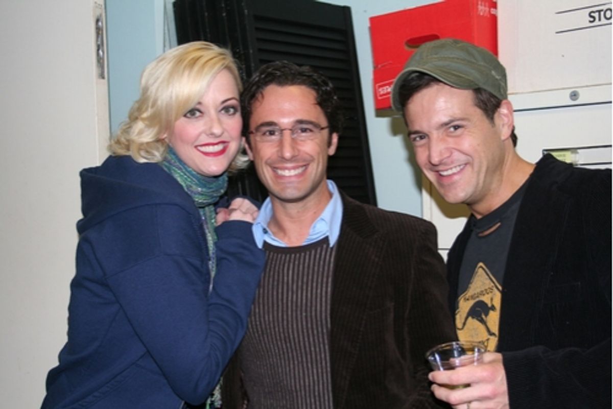 Angie Schworer, Christopher Gattelli and Stephen Bienskie at 'The Body Beautiful' at York Theatre