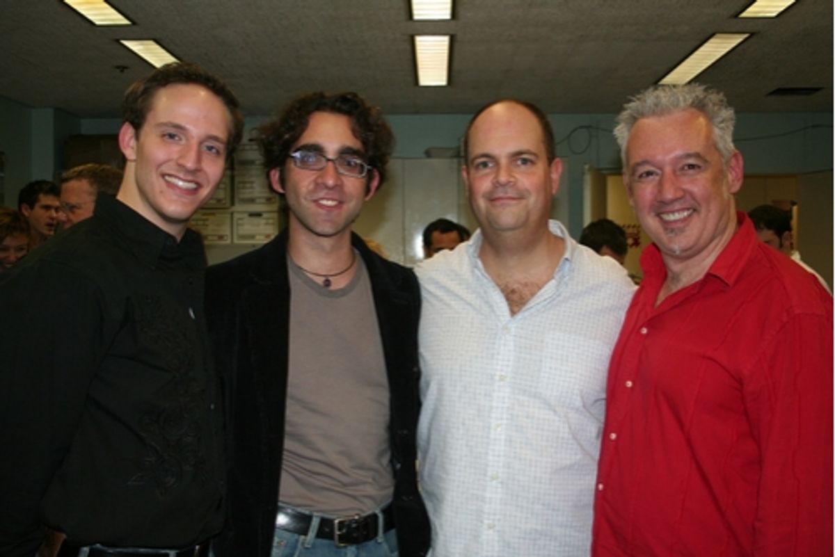 John Bell, Chris Robinson (Lighting Design), Brad Oscar and David Glenn Armstrong at 