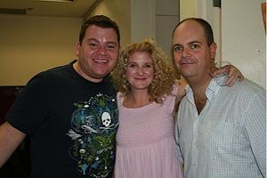 Diego Prieto, Megan Lawrence (Gloria) and Brad Oscar (Dave Colman) Photo