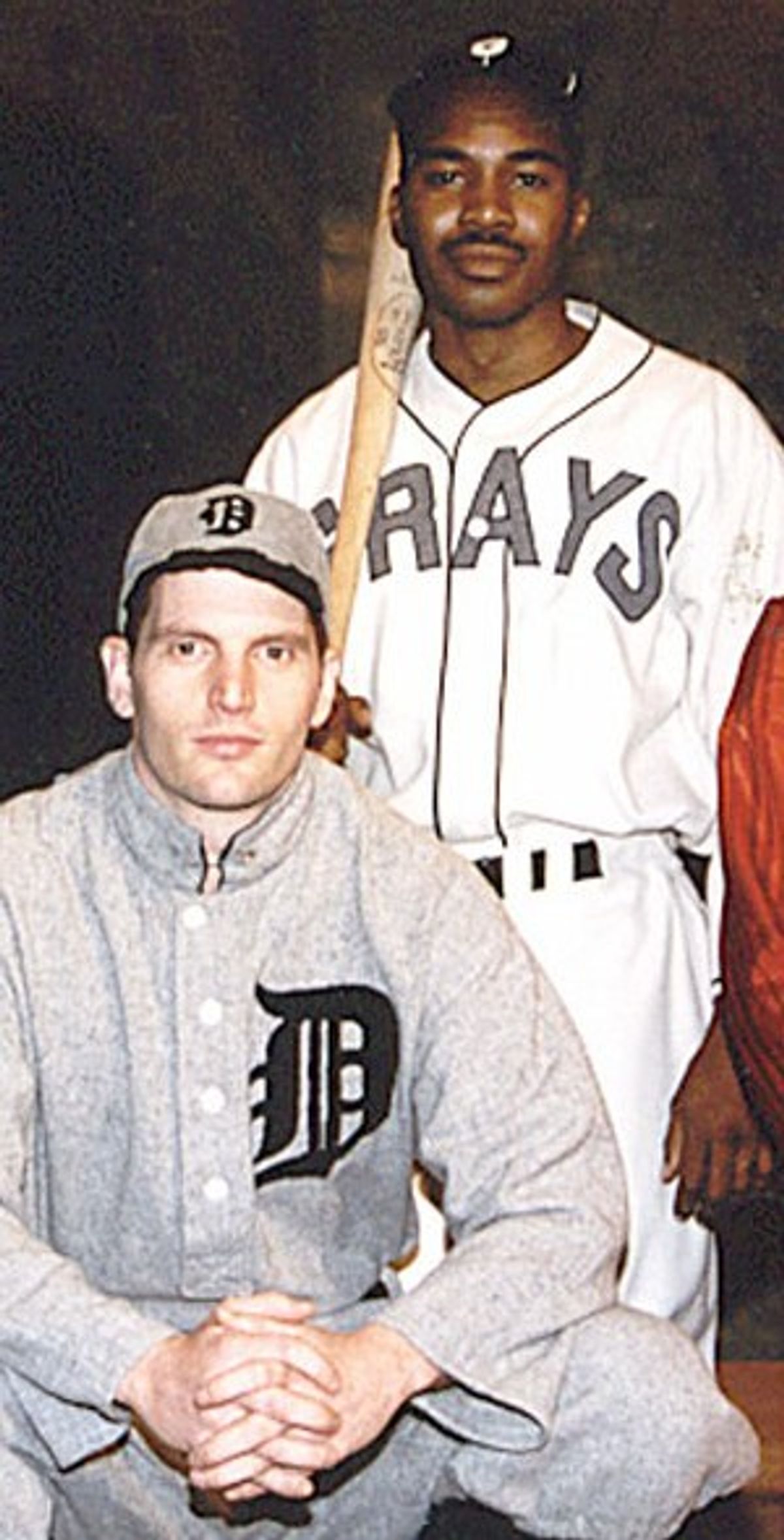 Matthew Mabe (left) and Eric Ware in the 1995 premiere of Cobb at Penguin at 