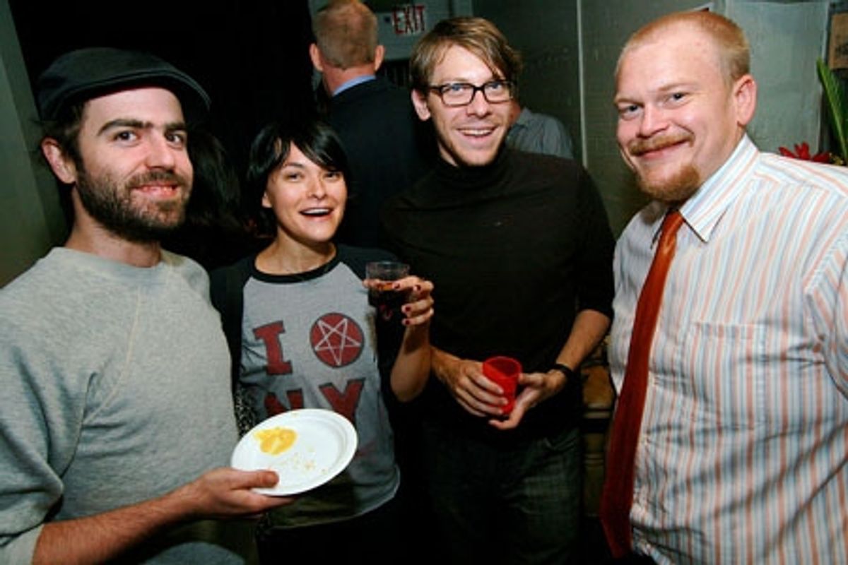 Cole Wimpee, Candice Thompson (Costume Designer, Ixomoa at Crown Point Festival), Orion Taraban and Jared Culverhouse (Producer of I Used to Write On Walls) at 
