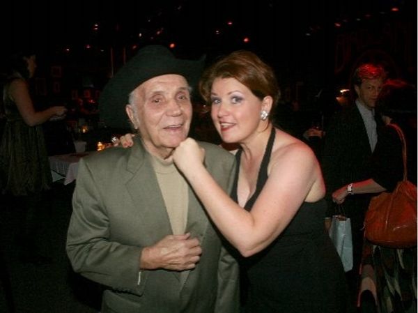 Boxing Legend Jake LaMotta and Klea Blackhurst Photo