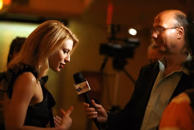 Claire Danes with Richard Ridge ("Broadway Beat") Photo