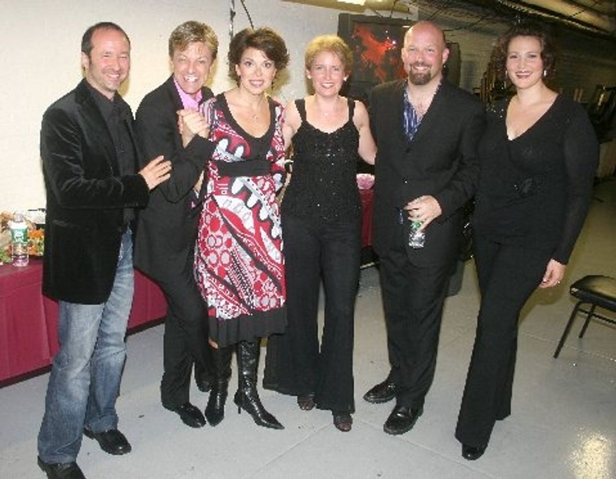 Steven Lutvak, Jim Caruso, Jill Abramovitz,  Liz Callaway, Scott Coulter and Lisa Howard at 