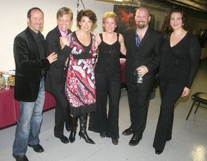 Steven Lutvak, Jim Caruso, Jill Abramovitz,  Liz Callaway, Scott Coulter and Lisa How Photo