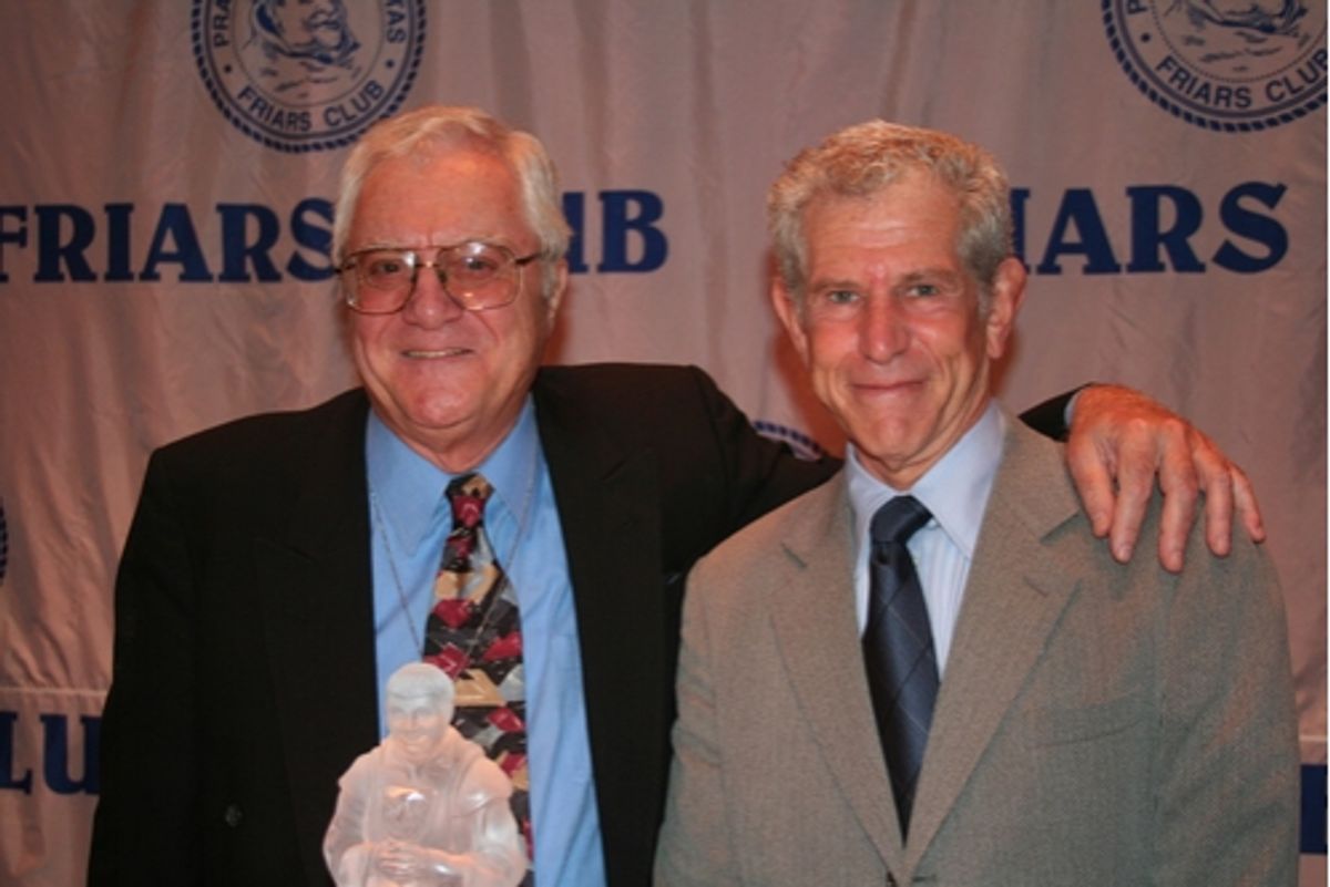 Pat Cooper and Tony Roberts at Friars Club Roast Pat Cooper