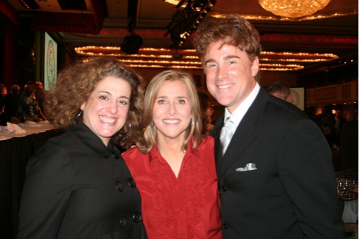 Mary Testa (Xanadu), Meredith Vieira and Sal Viviano at Friars Club Roast Pat Cooper