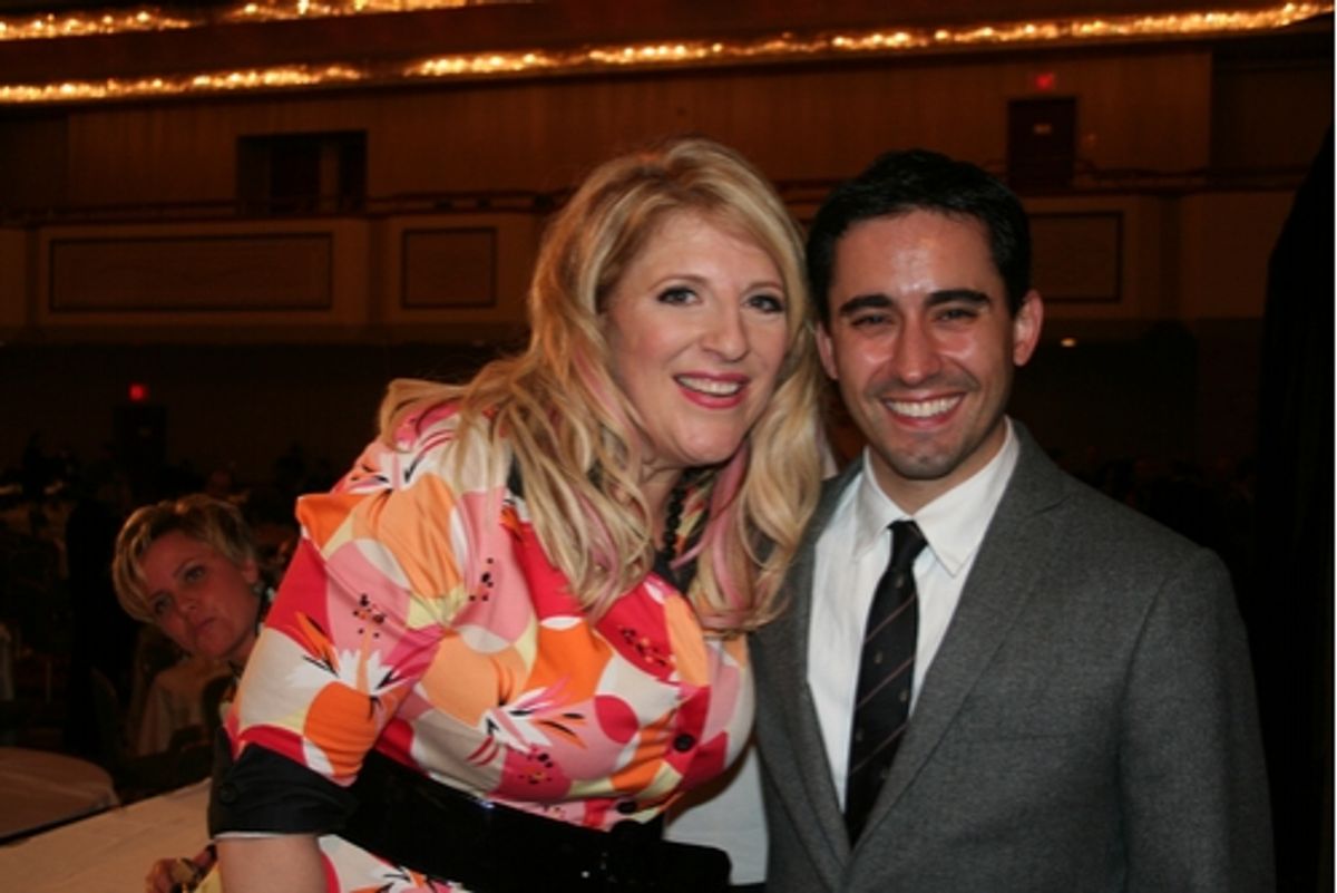 Lisa Lampanelli and John Lloyd Young at Friars Club Roast Pat Cooper