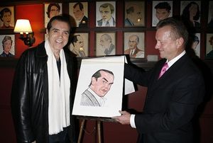 Chazz Palminteri with portrait @ BroadwayWorld Chazz Palminteri with portrait Photo