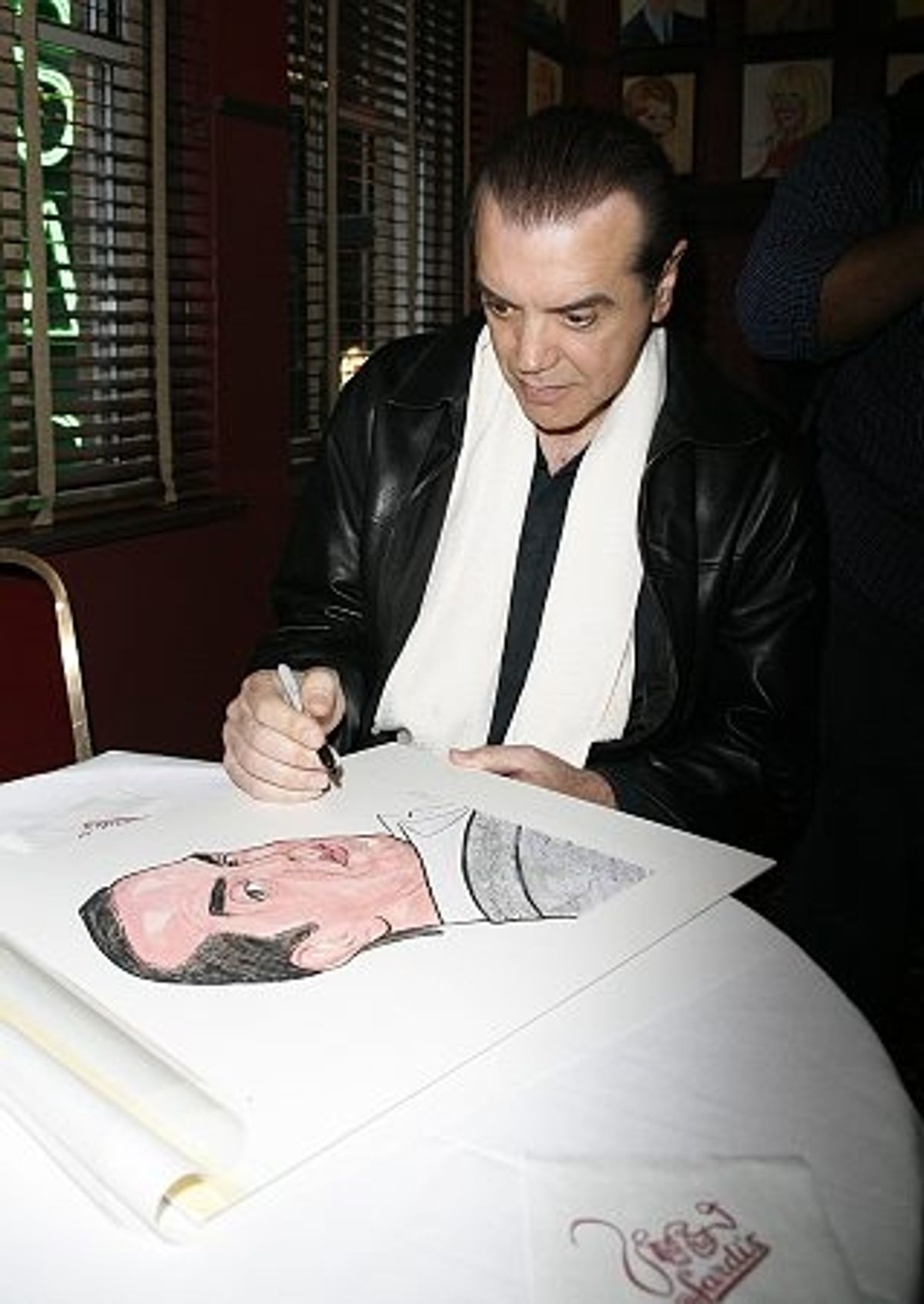 Chazz Palminteri with portrait at 