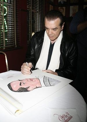 Chazz Palminteri with portrait @ BroadwayWorld Chazz Palminteri with portrait Photo