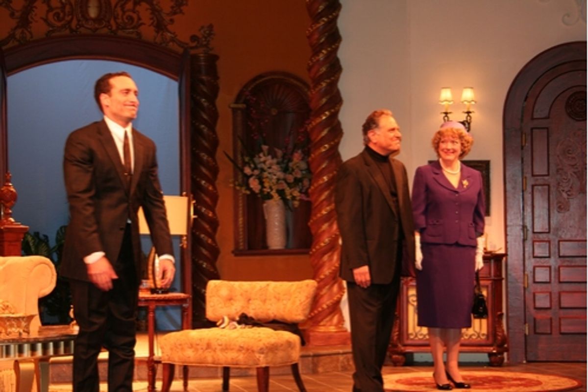 Chris Hoch (Tony Parker), Bob Ari (Sol Sussman) and Kristine Nielsen (Bootsie Carp) at 