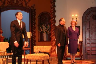 Chris Hoch (Tony Parker), Bob Ari (Sol Sussman) and Kristine Nielsen (Bootsie Carp) Photo