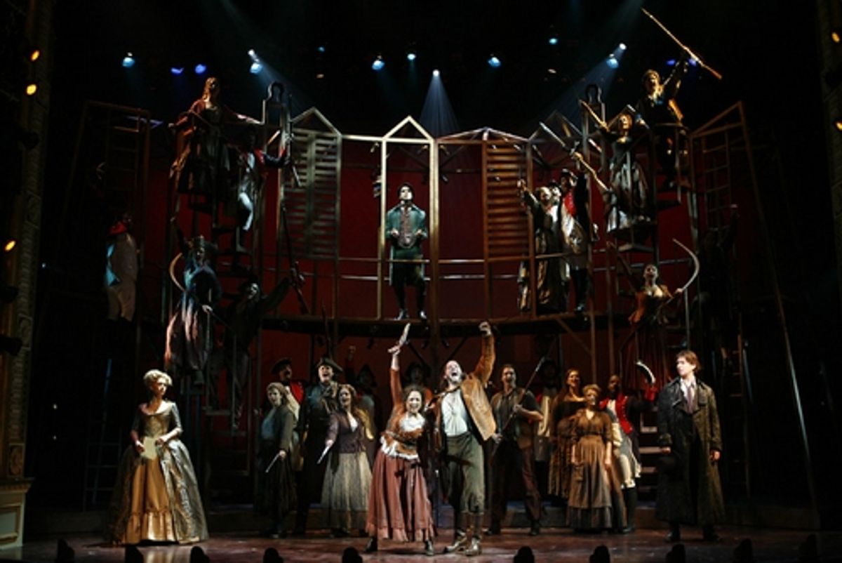 Natalie Toro and Joe Cassidy (center) with the cast of A Tale of Two Cities at 