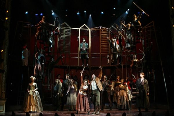 Natalie Toro and Joe Cassidy (center) with the cast of A Tale of Two Cities Photo