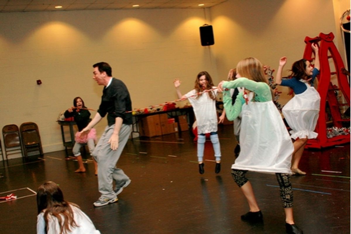 Patrick Page with The Who children at 