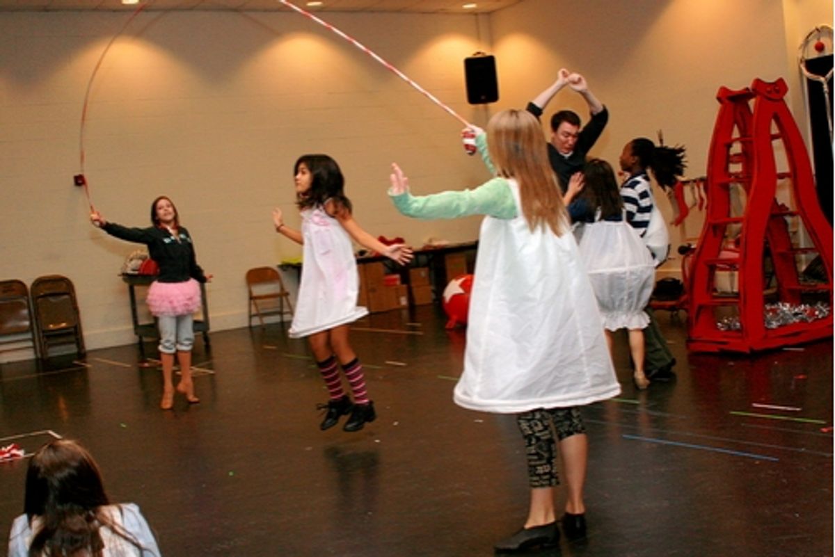 Patrick Page with The Who children at 
