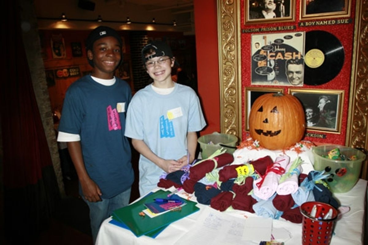 J.J. Singleton (The Little Mermaid) and Cody Hanford (The Little Mermaid) at Broadway Kids Care Halloween Festival