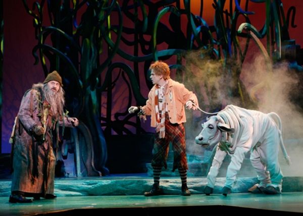 The Mysterious Man (Allen Fitzpatrick) approaches Jack (Eric Ankrim) and his cow, Mil Photo