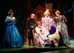 Cinderella's stepsister Florinda (Krista Severeid), her father (Allen Galli), stepsis Photo