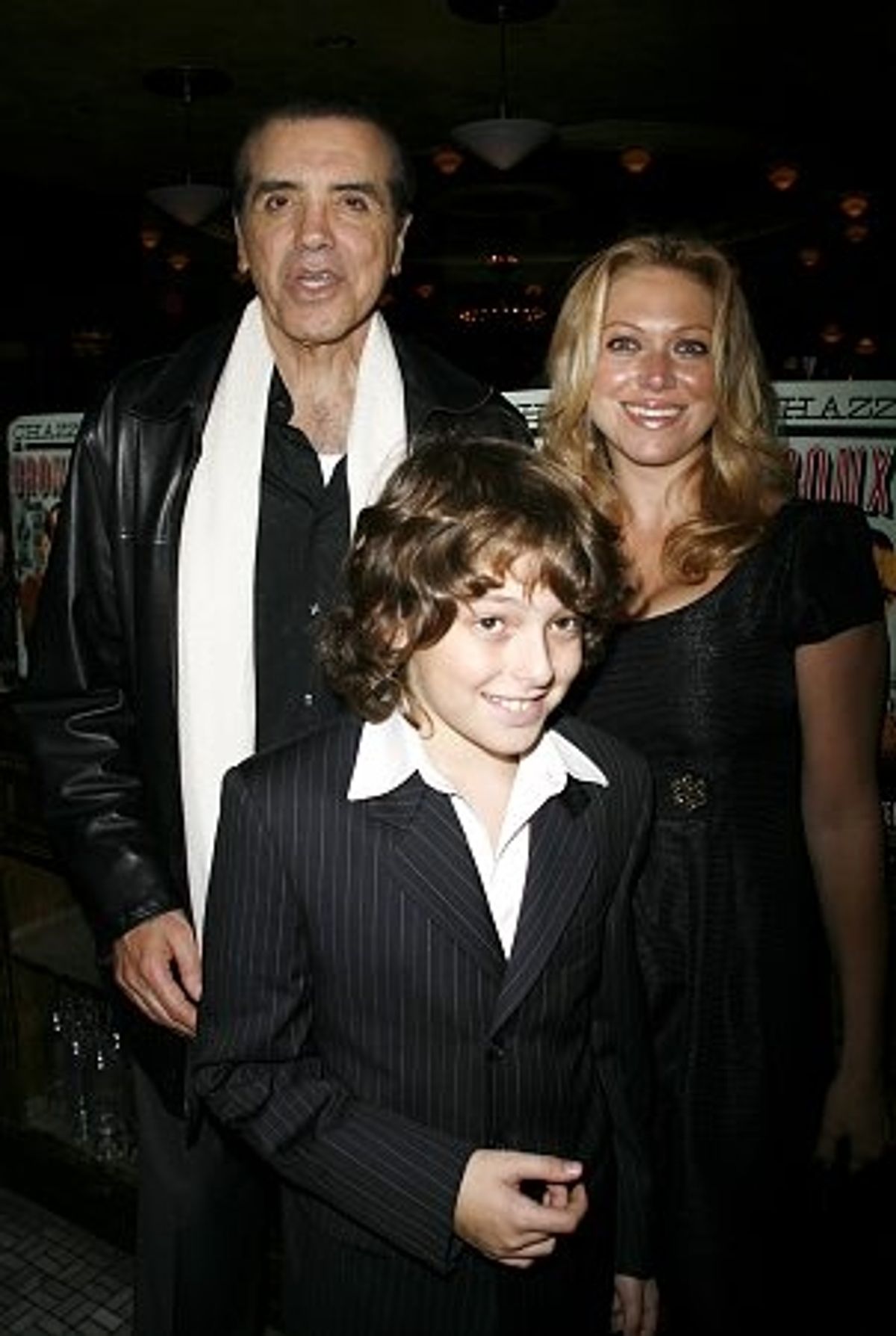 Chazz Palminteri with son Dante and wife Gianna at 