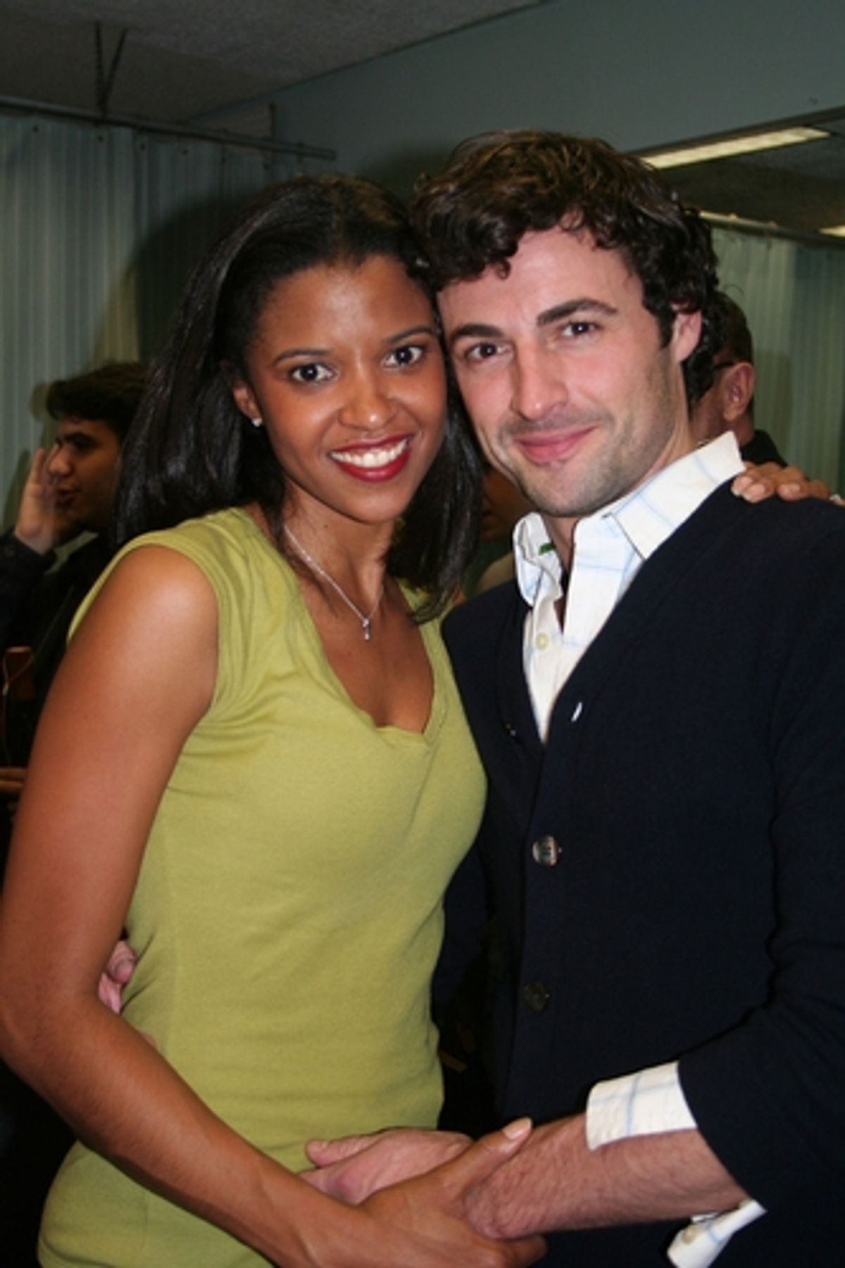 ReneÃ© Elise Goldsberry (Genevieve) and Max von Essen (Dominique) at 'The Baker's Wife' York Theatre Opening